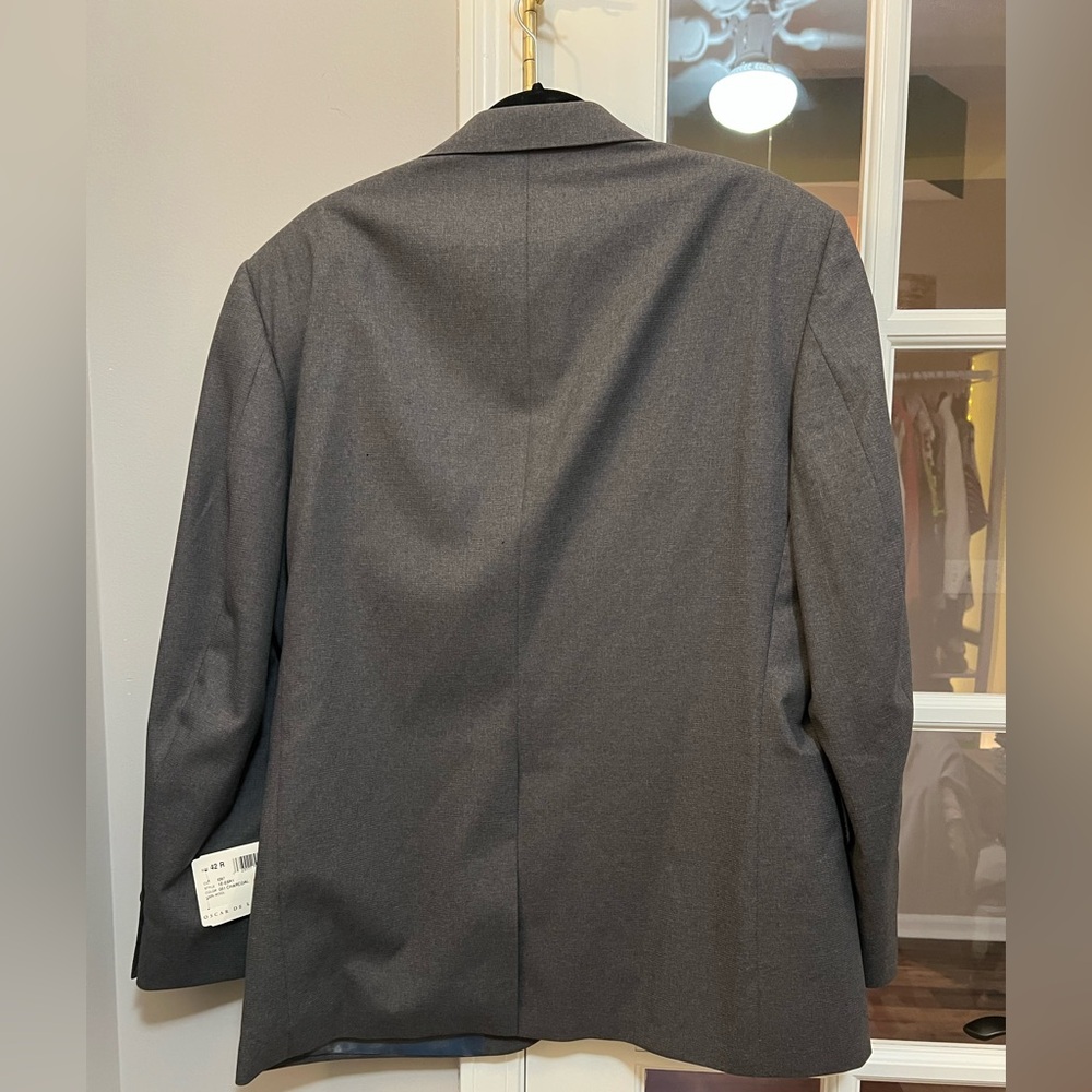 Oscar de la Renta Charcoal Blazer 100% wool size 42R NWT - Picture 5 of 7